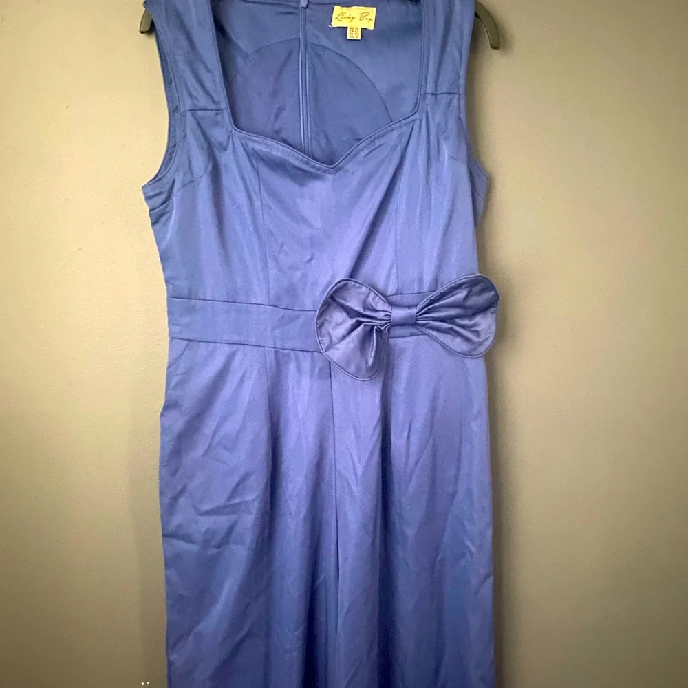 Lindy Bop Gracia Wide Leg jumpsuit. NWOT. US Size 10 Deep blue or Navy - Picture 4 of 4